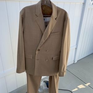 Saturdays NYC Double Breasted Tan Suit, US40-42